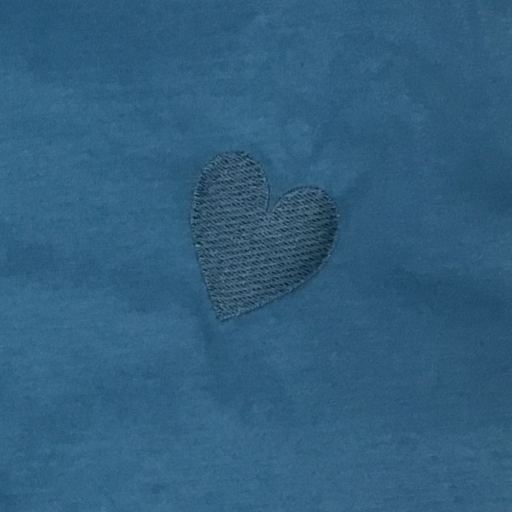 INIMIGO Classic Embroidered Heart Long Sleeve Organic Cotton T Shirt XL - Picture 4 of 9
